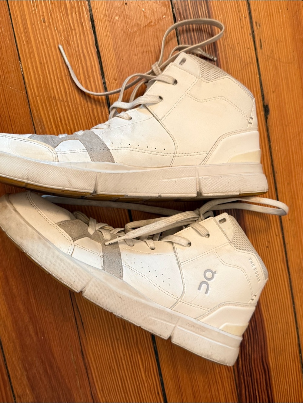 On Running Cream White High-Top Sneakers